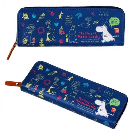 무민 캐릭터 봉제 필통 네이비