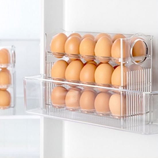 30구 달걀보관통 자동 접이식 계란수납함 냉장고 수납