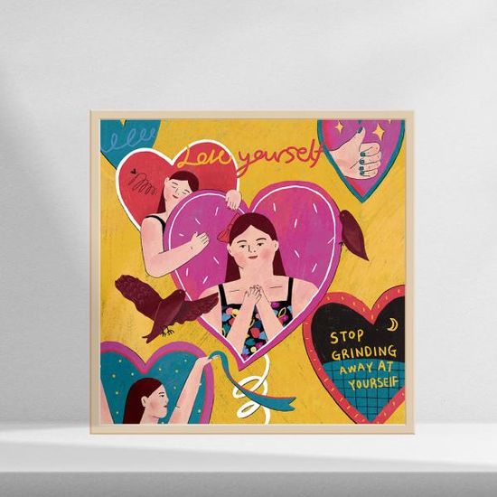 Love Yourself, 이쿵 그림 인테리어 거실 액자