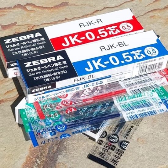 제브라 사라사 3색볼펜+샤프 0.5mm 리필심 JK-0.5 1타