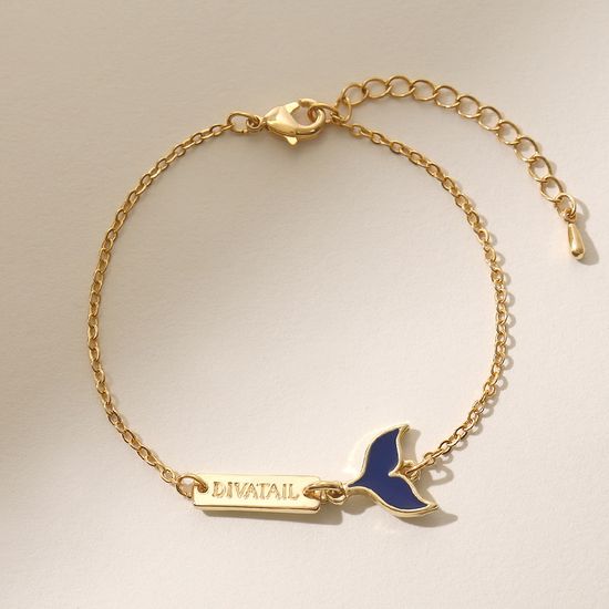 [선물포장] 행운의 고래꼬리 미니멀 체인 팔찌