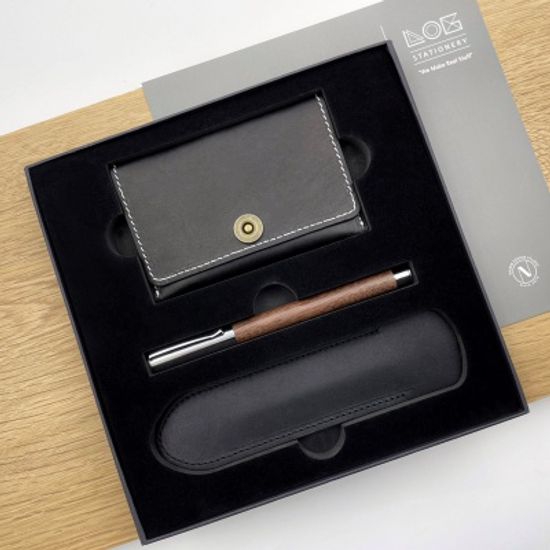 Gift Set -CW303S(카드지갑,우든펜 RP-303,펜슬리브)