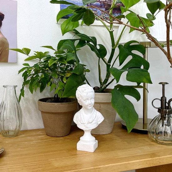 감성 조각상 오브제 빈티지 엔틱 크랙 소년 석고상