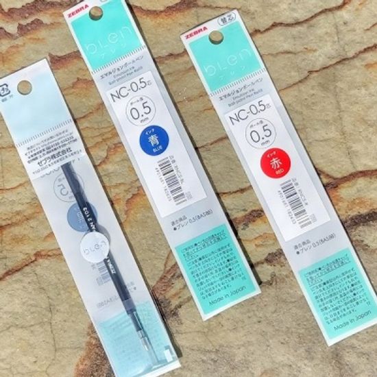 제브라 블렌 0.5mm 단색볼펜 리필심 NC-0.5 1다스