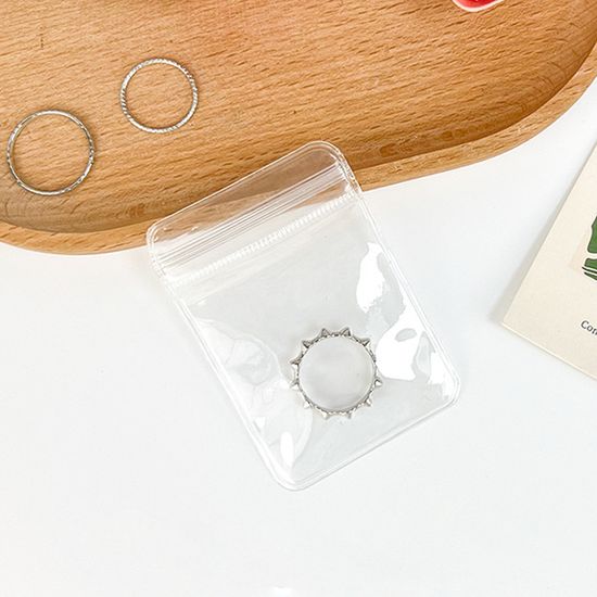 미니 pvc 지퍼백 키링 D고리 타공 열쇠고리 만들기 