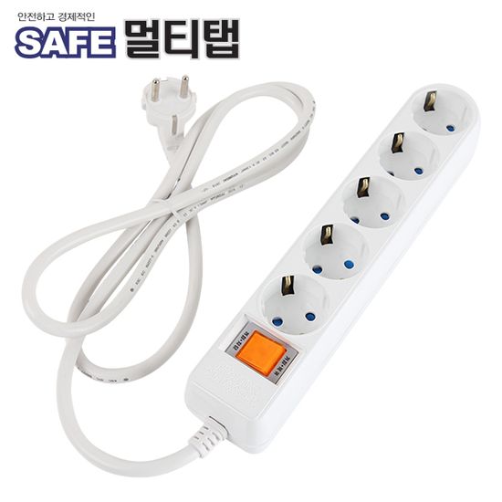 국내 생산 정규격 멀티탭 5구 접지 3m