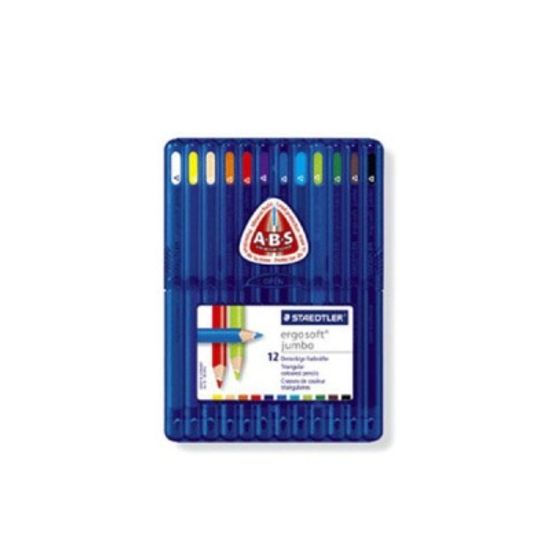 스테들러 에고소프트 점보 158SB12 12칼라 삼각색연필 세트[00032132]