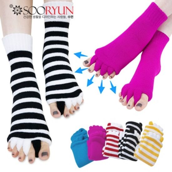 수련 다이어트양말 슬리밍 덧버선 SR221/필라테스양말