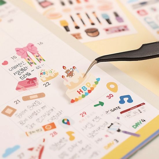 오밀조밀 씰스티커 18-23 6가지 세트