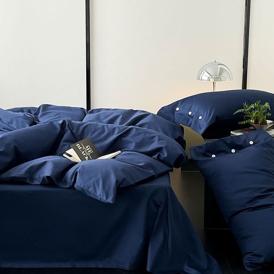 80수 고밀도 호텔 순면 색상 시트커버 K/EK (7컬러)