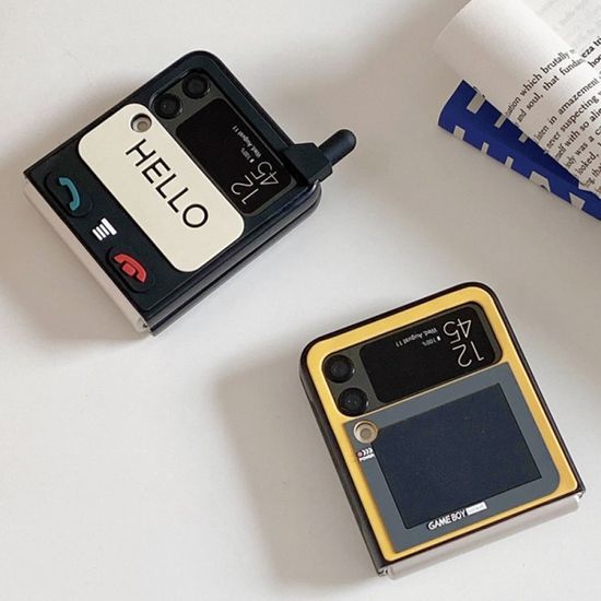 갤럭시z플립5 레트로 안테나 전화기 게임기 폰 케이스