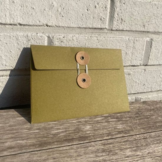 크라프트 봉투 빈티지 감성 예쁜 컬러 편지지 (그린)[