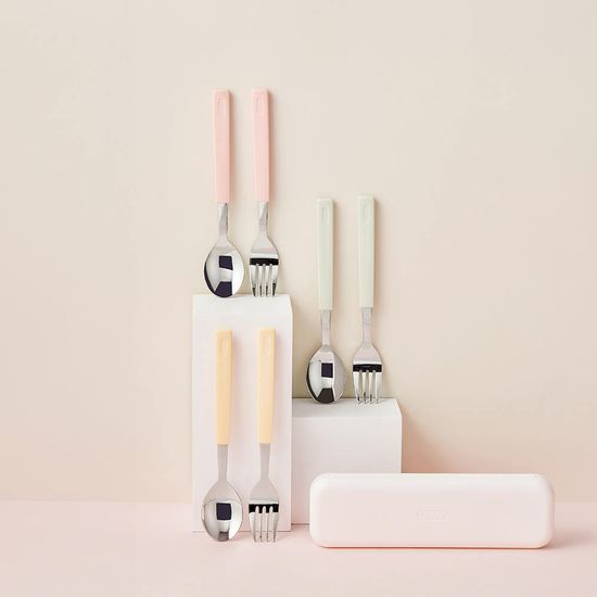 에디슨 2단계 스텐스푼포크케이스세트