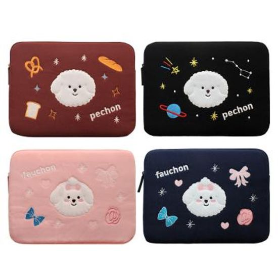 쁘숑앤포숑 15 캔버스 노트북 파우치