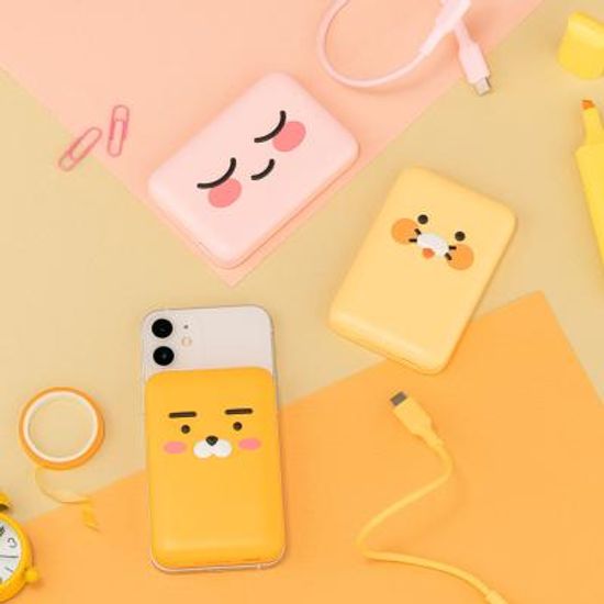 카카오프렌즈 어부바 무선 충전 보조배터리5000mAh-어부바 무선 보조배터리_춘식이