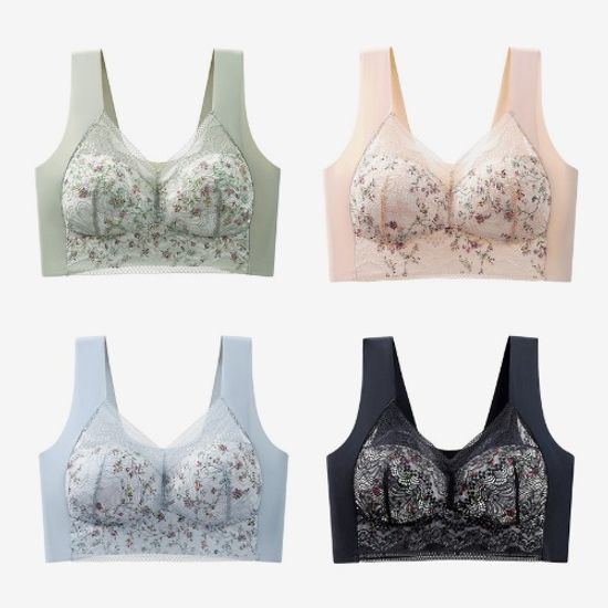 트윈스파파 플라워 레이스 심리스 브라 P0000TSQ 1+1