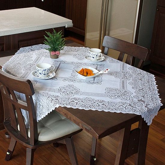 식탁보 레이스 스퀘어 2인용 테이블보(WB7551F)