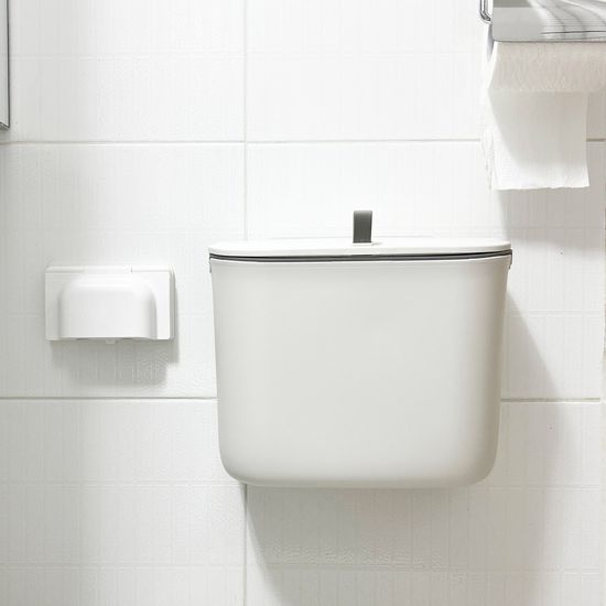 욕실 걸이형 휴지통 7L(화이트)