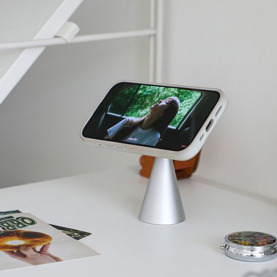실버 탁상용 각도조절 마그네틱 핸드폰 거치대