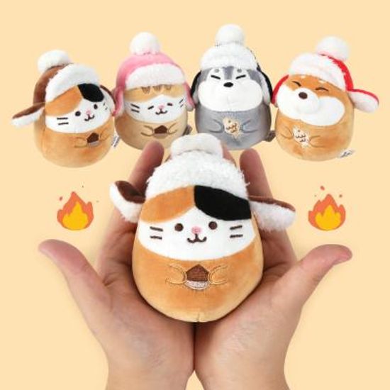 모찌타운 양털모자 미니 핫팩인형
