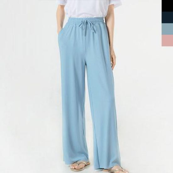 GAA C940 여자쿨스판골지밴딩와이드바지