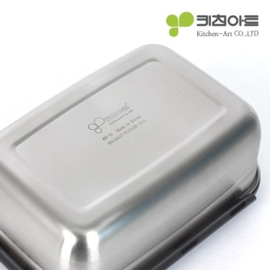 키친아트 스텐 김치통 세트 (S,1,2,3,4호)+채칼믹싱볼