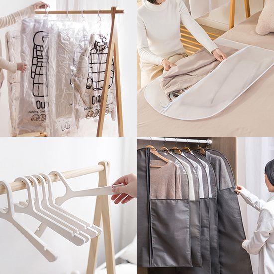 옷장 공간활용 의류 압축팩 옷커버 옷걸이 모음전
