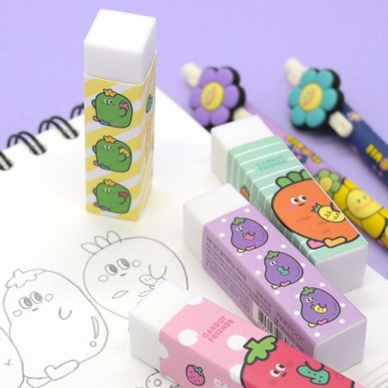 핑크풋 당근친구들잘지워길다란지우개