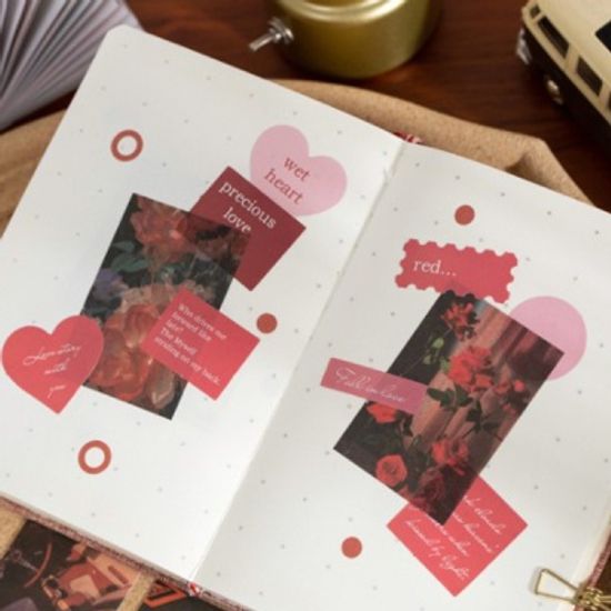 레트로 바람이 불면 시리즈 손계정 장식 스티커 50매