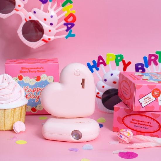 생일파티용품 하트빔 생일빔 홈파티 프로젝터 미니빔