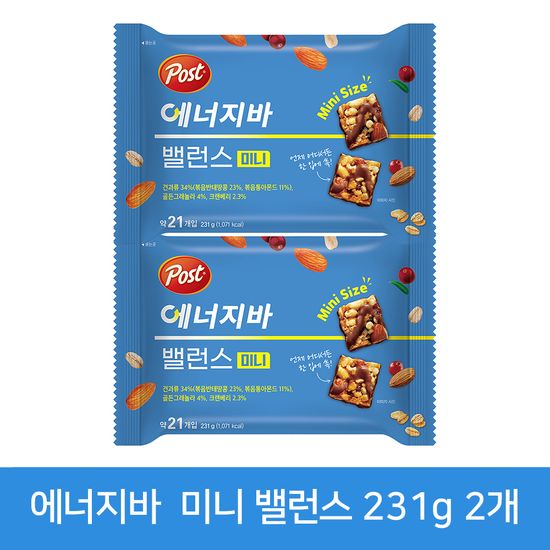 포스트 에너지바 미니 밸런스 231g 2개 (총 42개입)