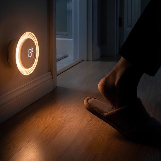 노바 링 라이트 무드등 시계 온도계 센서등 침실 조명