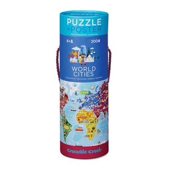 World Cities Puzzle 세계 도시 포스터 어린이 퍼즐 