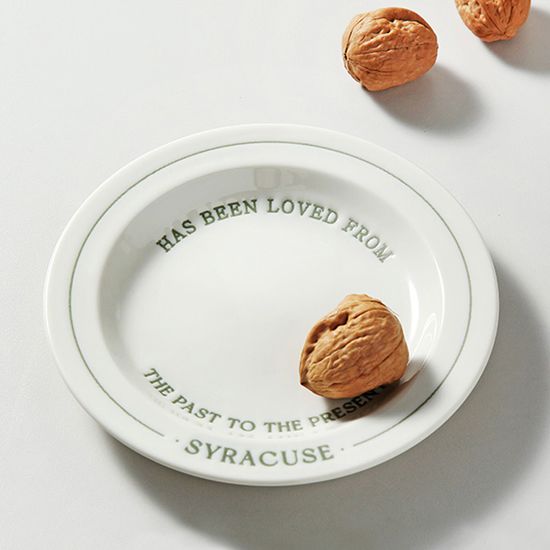 시라쿠스 레터링 접시 3size 2color 택1