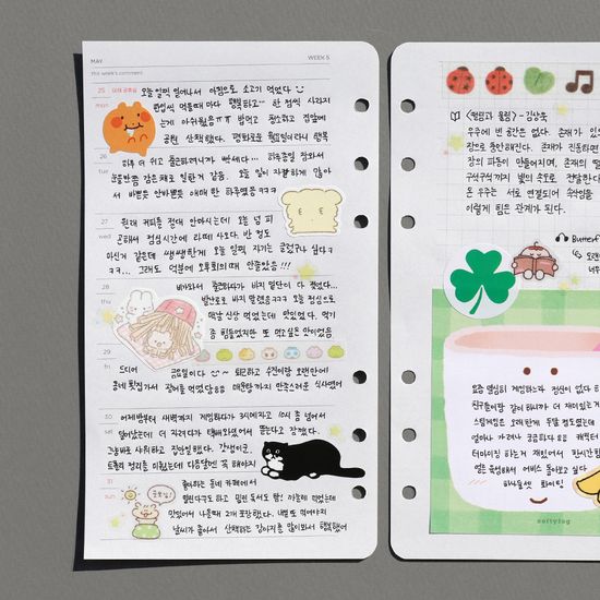 [날짜형] 새틴 레이어북 리필 A6 - 2026 위클리 