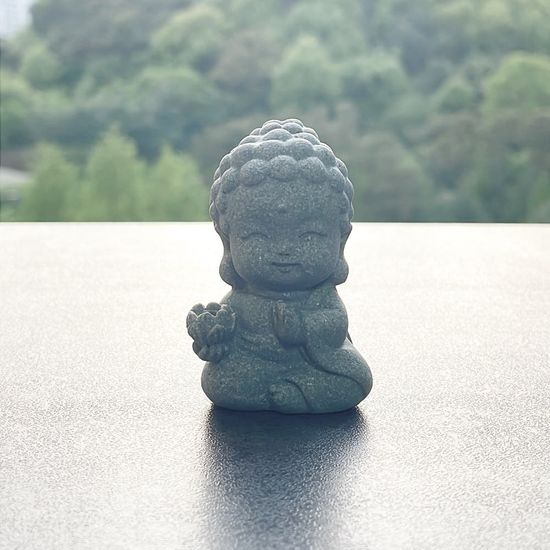 오색마음 동자승 인형 조각상 액막이 장식 소품 5종