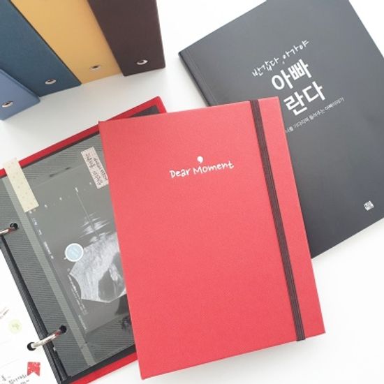 아기와 엄마 아빠의 성장기록 태교일기SET - 레드