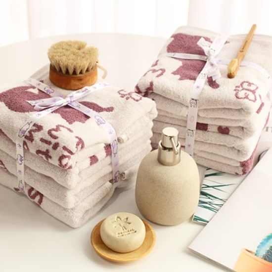 [특가] 냥이 일러스트 호텔 세면수건 4장세트