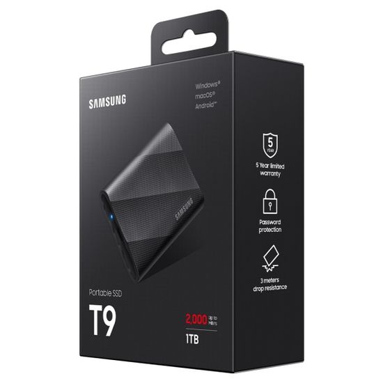 삼성전자 삼성 T9 외장SSD 포터블 1TB MU-PG1T0B/WW