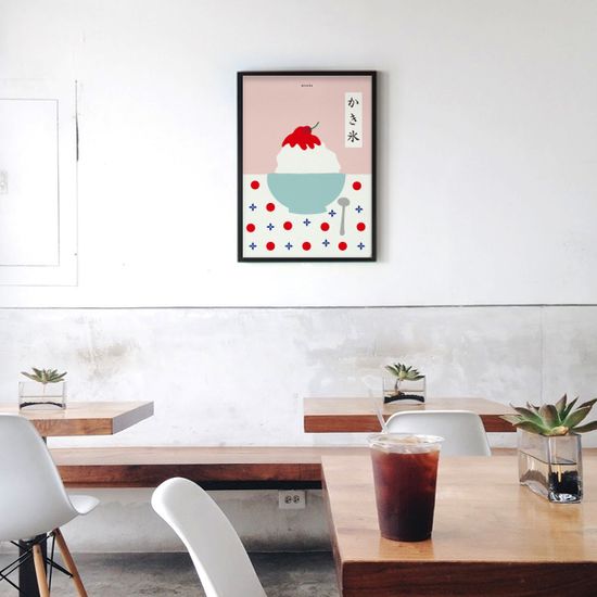 얼음 빙수 2 M 인테리어 디자인 포스터 카페 