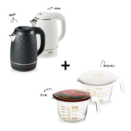 슈레츠 스텐 무선포트 1.5L+OIC 내열유리 멀티팟 0.5L