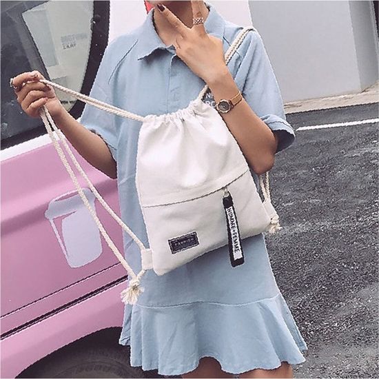 캔버스 스트링백팩 미니가방 미니배낭(WD0CAAE)