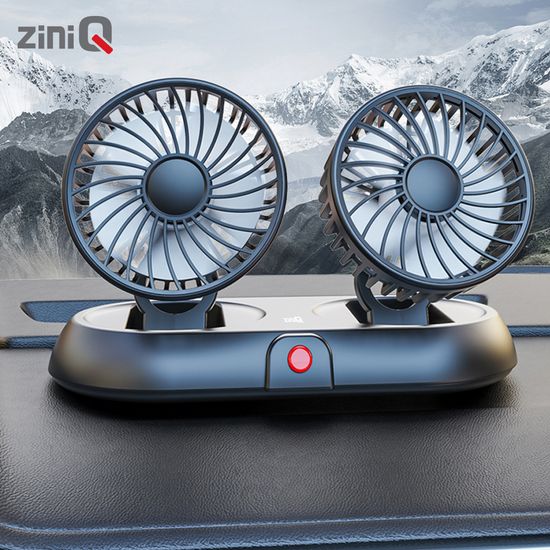 USB타입 듀얼 차량용선풍기 3단풍량 5엽날개 써큘레이