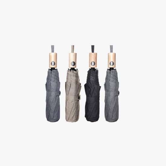 파라체이스 3234 코튼혼방 포플러 우드 3단 우산 양산