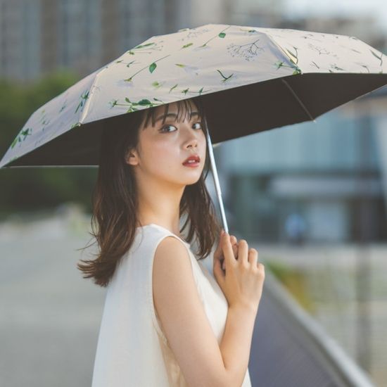 wpc양산 암막 uv차단 프린트 미니5단양산 PLP001-102