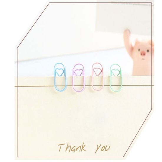 하트 클립 컬러 페이퍼 문서 종이 다꾸 클립 10P+10P