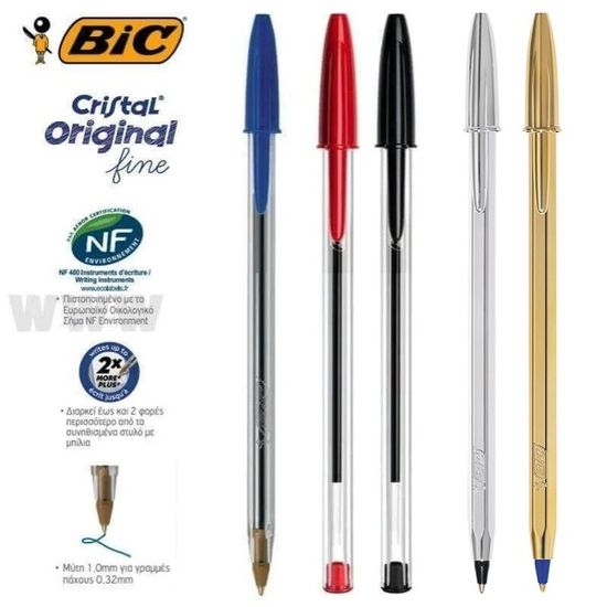 BiC 빅 크리스탈 1.0mm 유성볼펜 1다스(12자루)