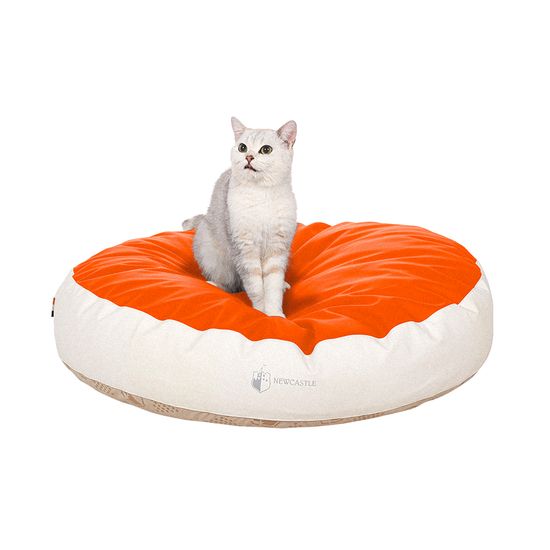 [뉴캐슬] 코지네스트 반려동물 쿠션 (오렌지화이트)