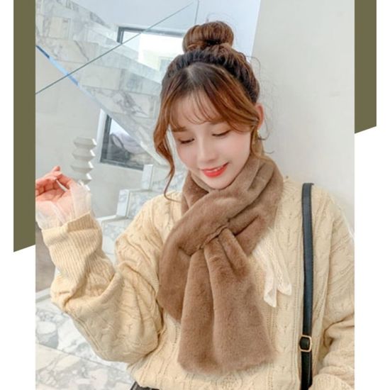 여자 데일리 따뜻한 극세사 머플러 넥워머 목도리[WB1