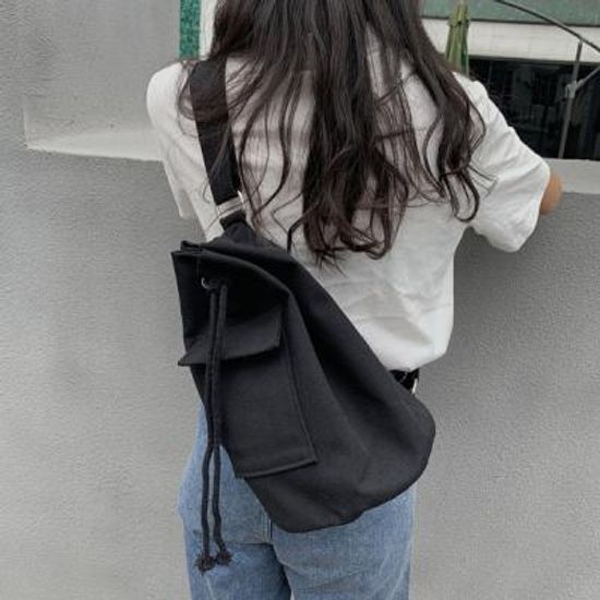 폴라 캔버스 캐주얼 힙색 크로스백